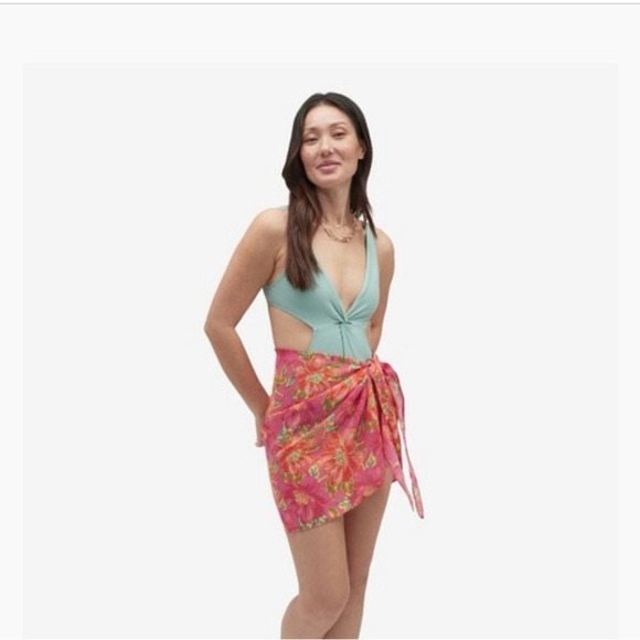 Beach Riot Melanie Wrap Coverup with Asymmetrical Sarong - Picture 1 of 6